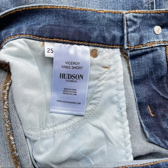 Hudson Viceroy Knee Women’s Dark Blue Denim Bermuda Size 25 NWT